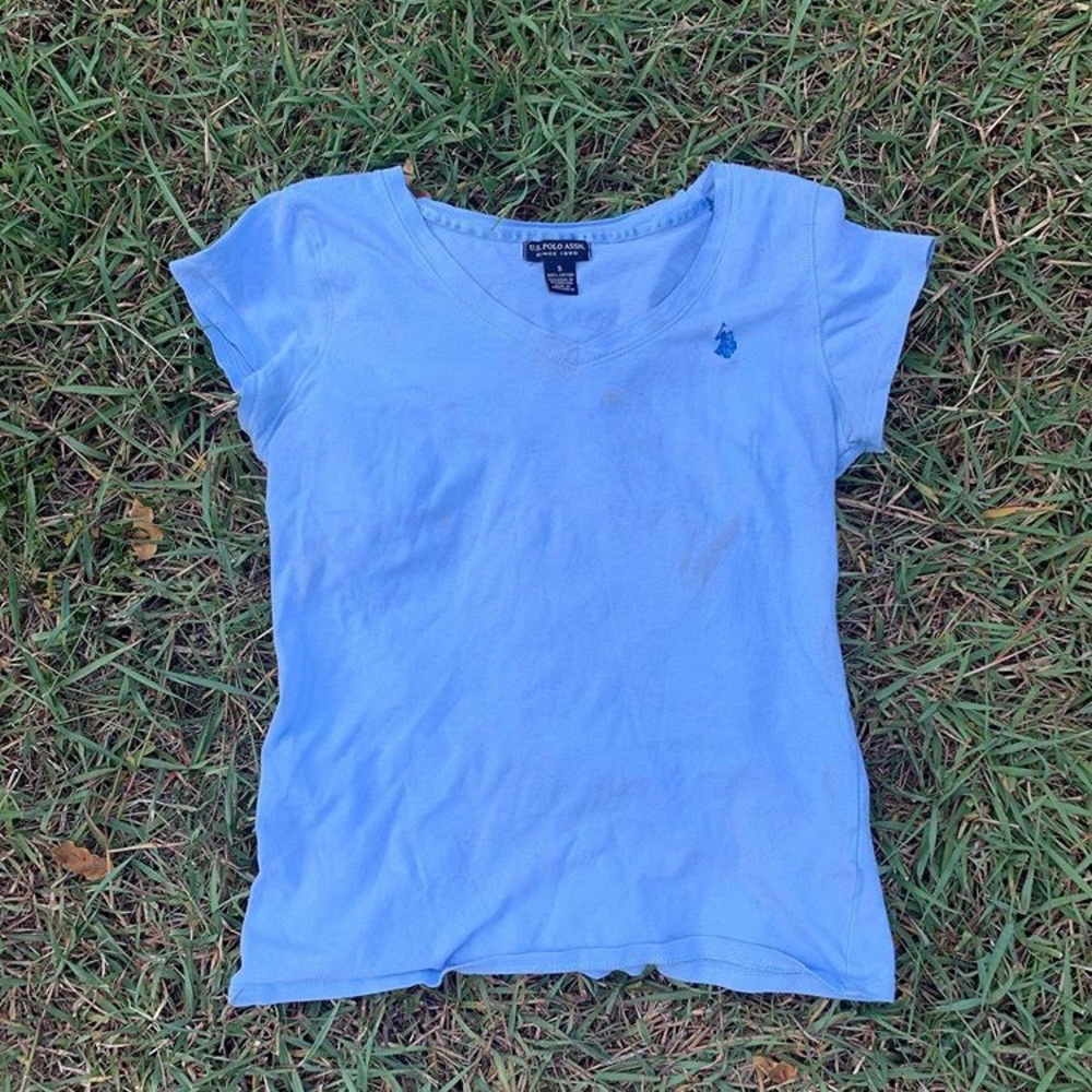 Blue Polo V-Neck Shirt